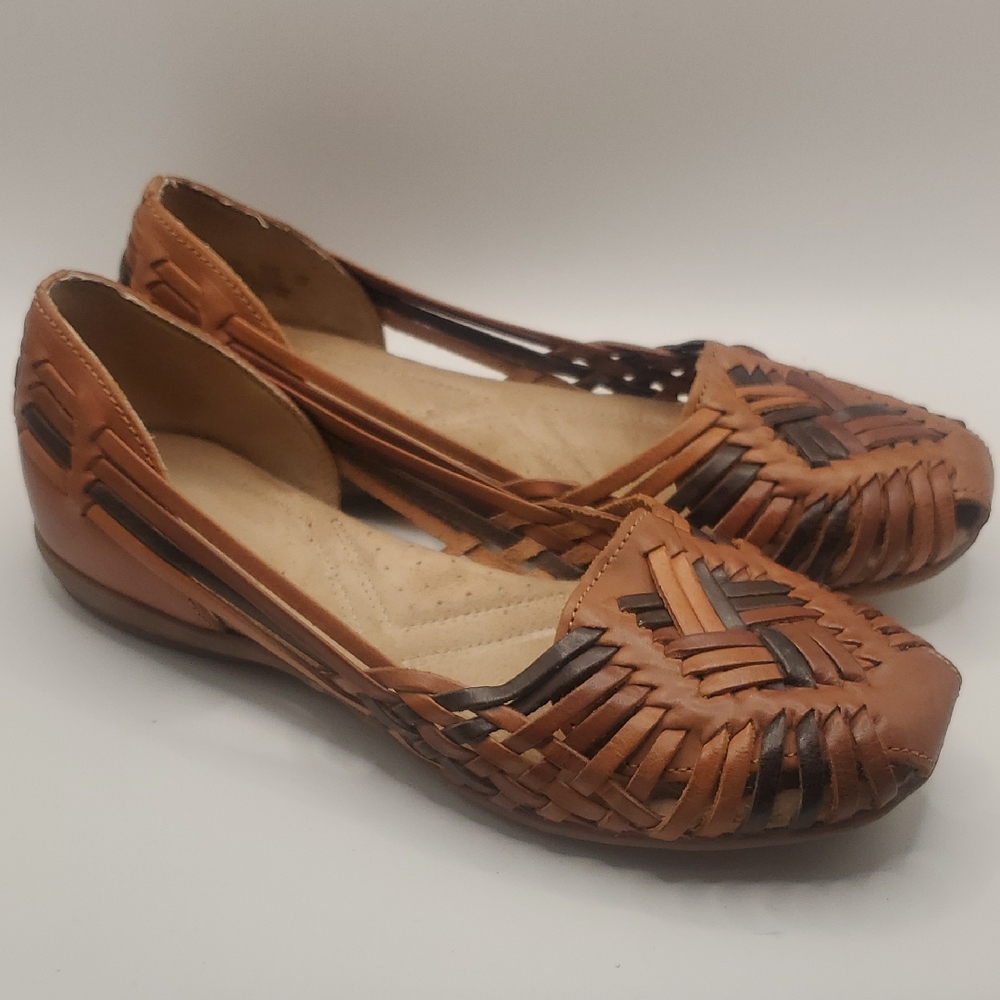 Naturalizer Huarache Leather Woven Flats - Womens Size 7M